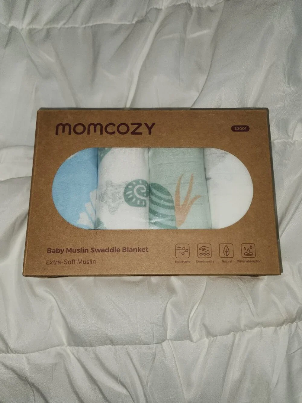 Momcozy - Muslin Swaddle Blanket Set (4-Pack)